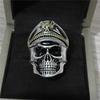 Винтажное панк кольцо с черепом Мужское модное открывающееся регулируемое кольцо AVE