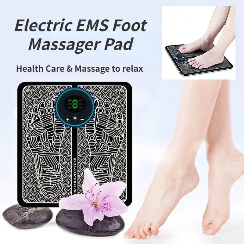Умная массажная подушка для ног EMS Pulse Стимулятор акупунктуры ног Массажер Tens Fisioterapia Способствует кровообращению ног Расслабление мышц стопы Облегчает боль