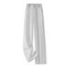 Women's Linen High-Waisted Wide-Leg Pants, Spring/Autumn 2024, Lightweight Straight-Leg for Casual or Formal Wear.