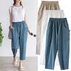 Брюки гаремы длиной девять точек Женские повседневные брюки Большого размера Свободные брюки гаремы Модные