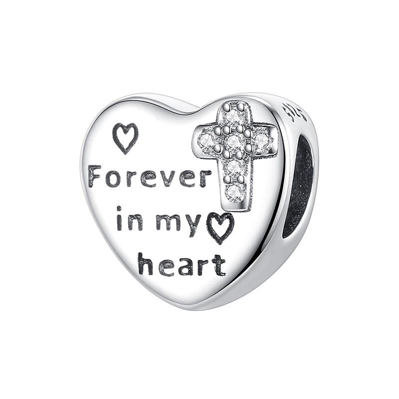 Cross Charms Fit Fashion Original Bracelets 925 Silver Pave Zircon Bible Bead Religion Holy Angel Safety Chain Charm DIY Jewelry