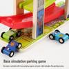 Детский деревянный игровой набор «Автомобильный трек-планер»: Веселая трасса и парковка
