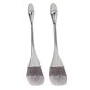 2pcs Soft Bristles Nail Art Powder Brush Ergonomic Handle Powder Remover Brush  For Manicure Use
