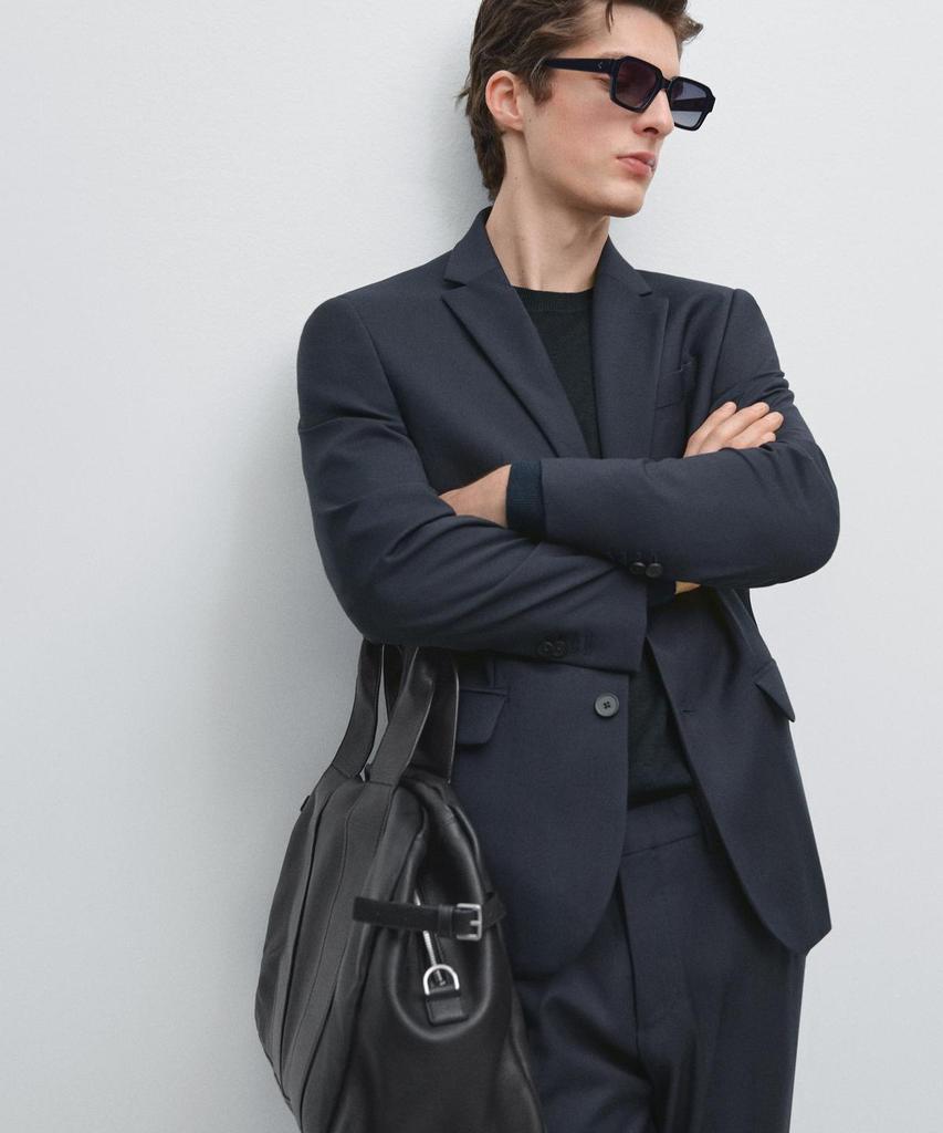 Massimo Dutti 100% Cool Wool Suit Blazer