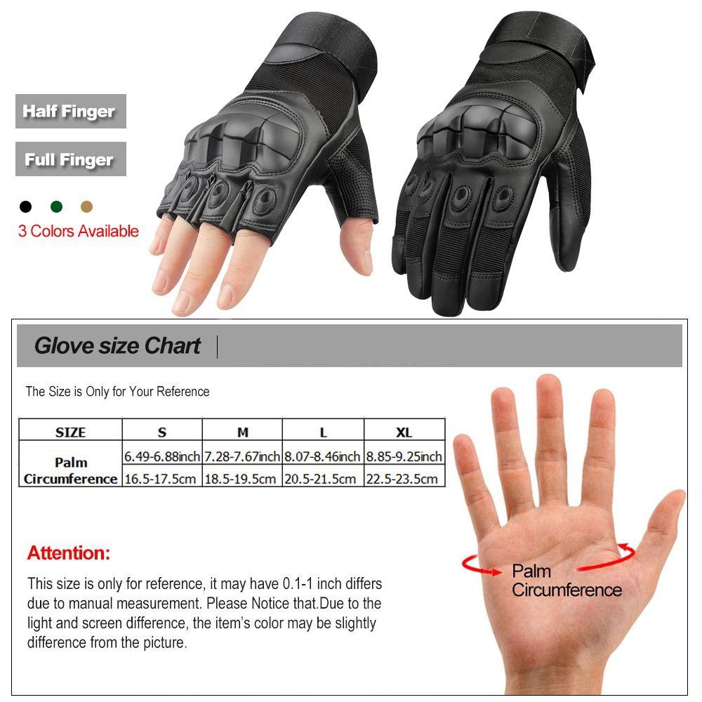 Hard Knuckles Leather Motorcycle Gloves Half Finger Mittens Fingerless Gloves Men'S Gloves