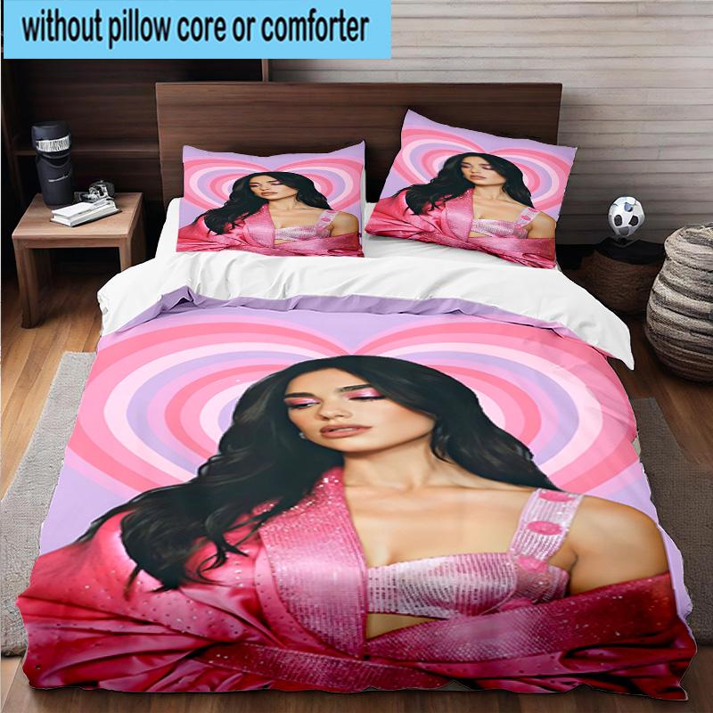 3PCS pop music Dua Lipa 3pcs Bedding,Including 3PCS Duvet Cover And 2pcs Pillowcases Perfect for Christmas,Ideal for Bedroom, Dormitory