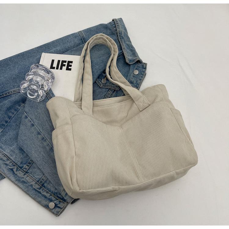 Холщовая сумка кроссбоди большой вместимости в японском стиле - Повседневная сумка-тоут и наплечная сумка для поездок на работу