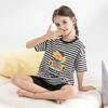 Летний легкий хлопковый комплект для девочек Yingbolun с коротким рукавом и шортами