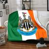 Newcastle United Crest Flannel Blanket, Soft Polyester, Modern Design, All-Season for Camping, Travel, Gifts for holidays or birthdays