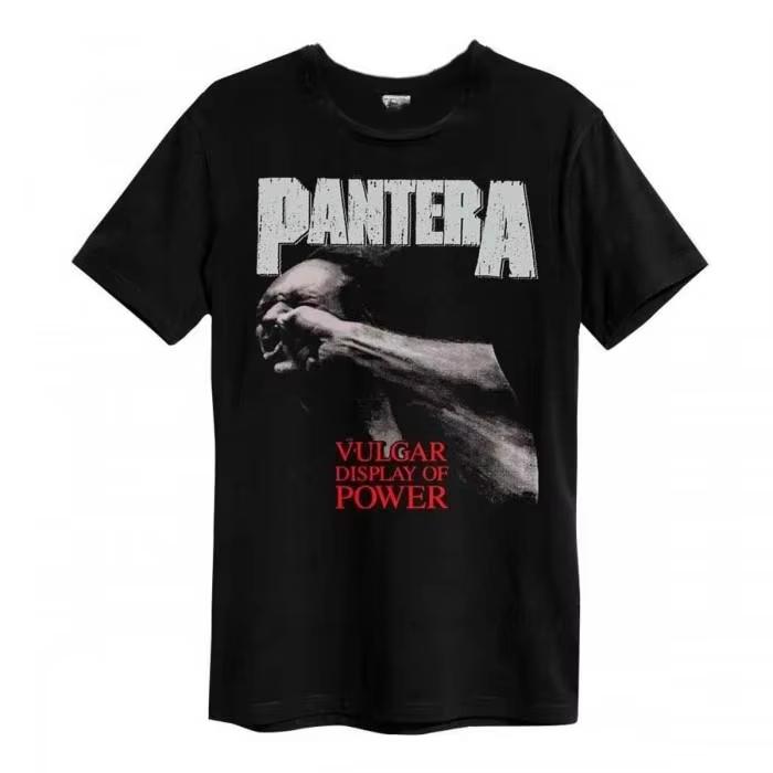 Zoomedin Genderneutral Adult Rugged Power Display Pantera Tshirt Pattern Tshirt Cotton Vintage Round Neck Unisex Short
