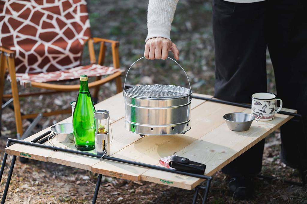 Круглая настольная подставка для плиты Onoe Seisakusho, походное оборудование, гриль, барбекю, стол для древесного угля (ОНОЭ) МТК-245 [Вершина костра]