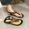 Модные женские сандалии, летние шлепанцы для женщин, удобные туфли на плоской подошве, модная женская обувь для отдыха на открытом воздухе 2024 года, роскошная повседневная обувь босиком