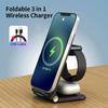 Wireless Charger Foldable 3 In 1 Wireless Charging Station Fast Wireless Charger Stand for iPhone 15 Samsung Galaxy S24 Xiaomi