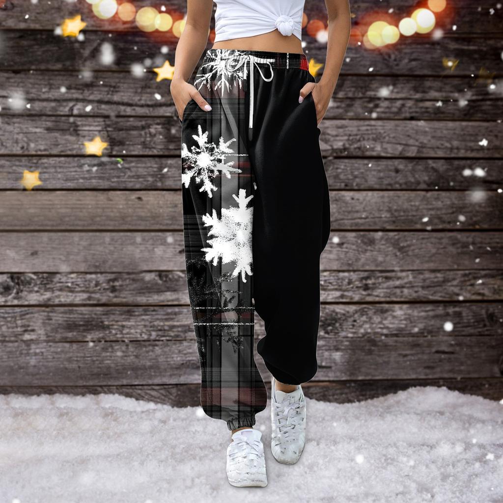 Women's Casual Fashion Sweatpants Christmas Printed Casual Pants