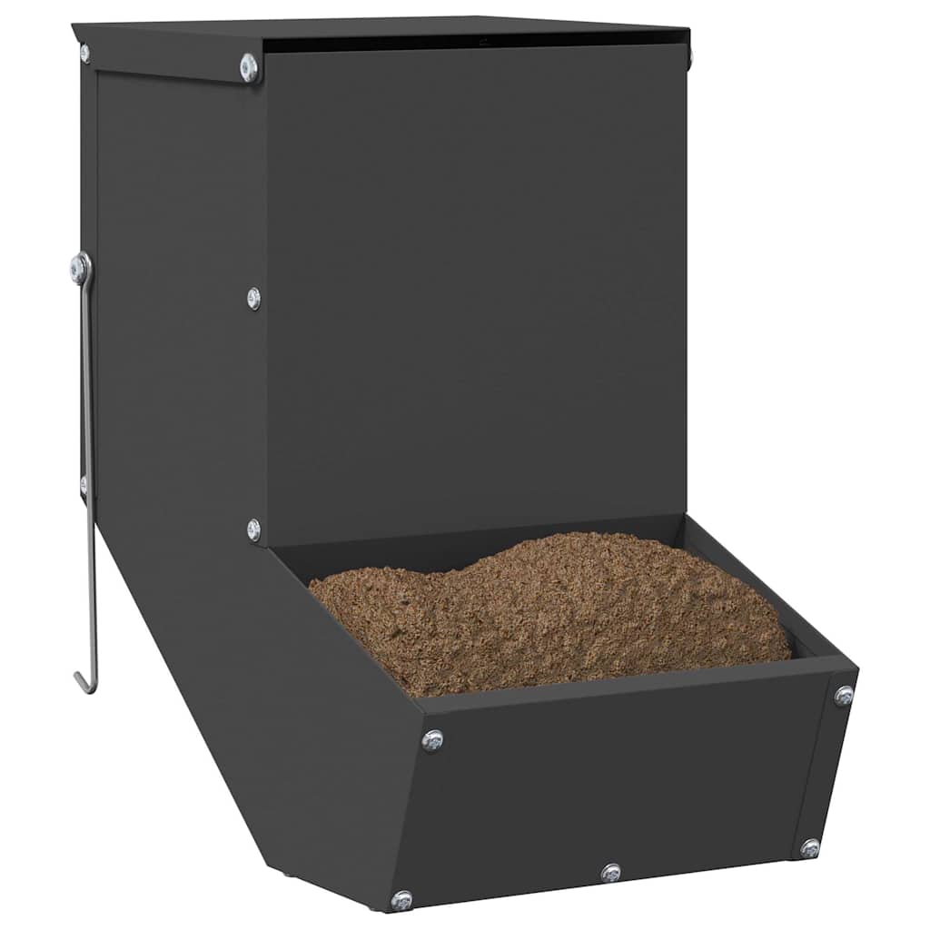 Rabbit Feeder Black 17.5 x 26 x 28.5 cm