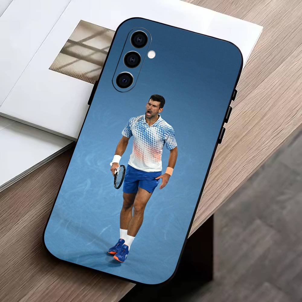 GOAT-Novak Djokovic Phone Case For Samsung Galaxy A73,A72,A71,A70,A53,A52,A51,Soft Silicone Black Cover