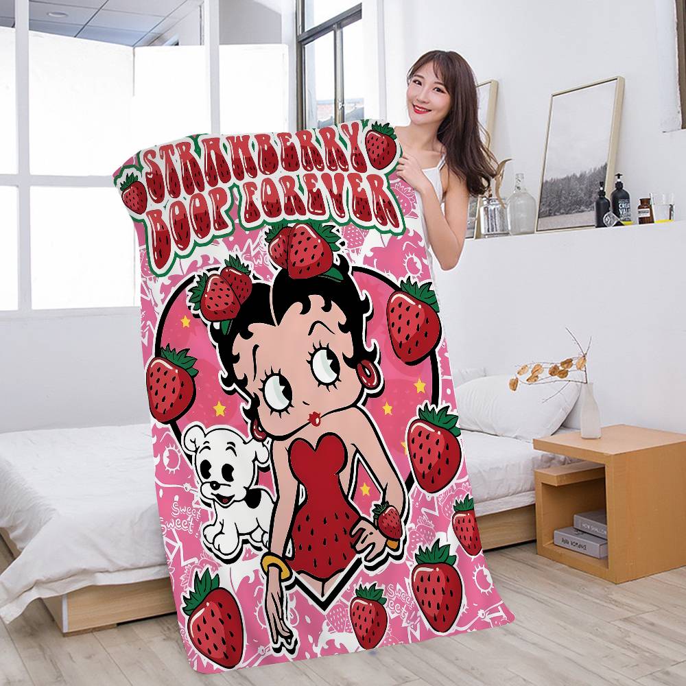 B-Betty-Cute-Boops Beach Towel Colorful Bath Towels For Girl Microfiber Quick Dry Custom Sand Free Beach Yoga Spa Gym Pool