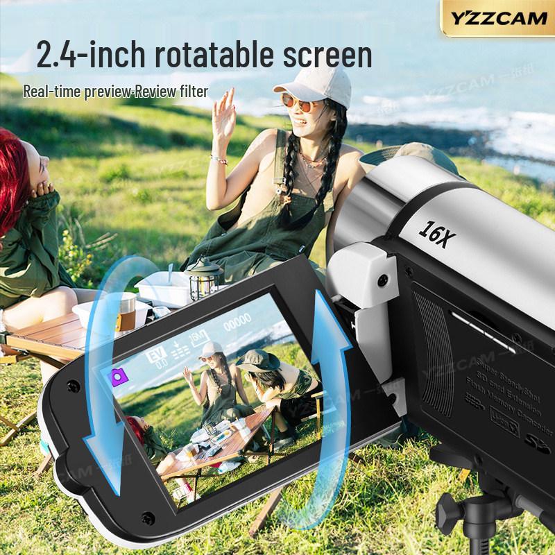 Professional HD Flip-Screen Campus Camera - Retro CCD for Students and Parties