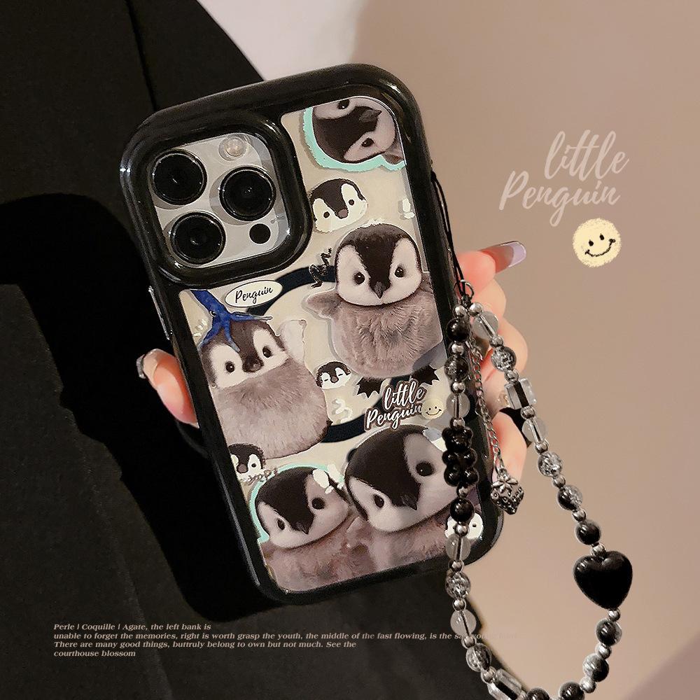 Penguin Illustration for 17Pro Max for Apple Phone Case for Iphone13 Cute Ins Magnetic 16 Acrylic 15