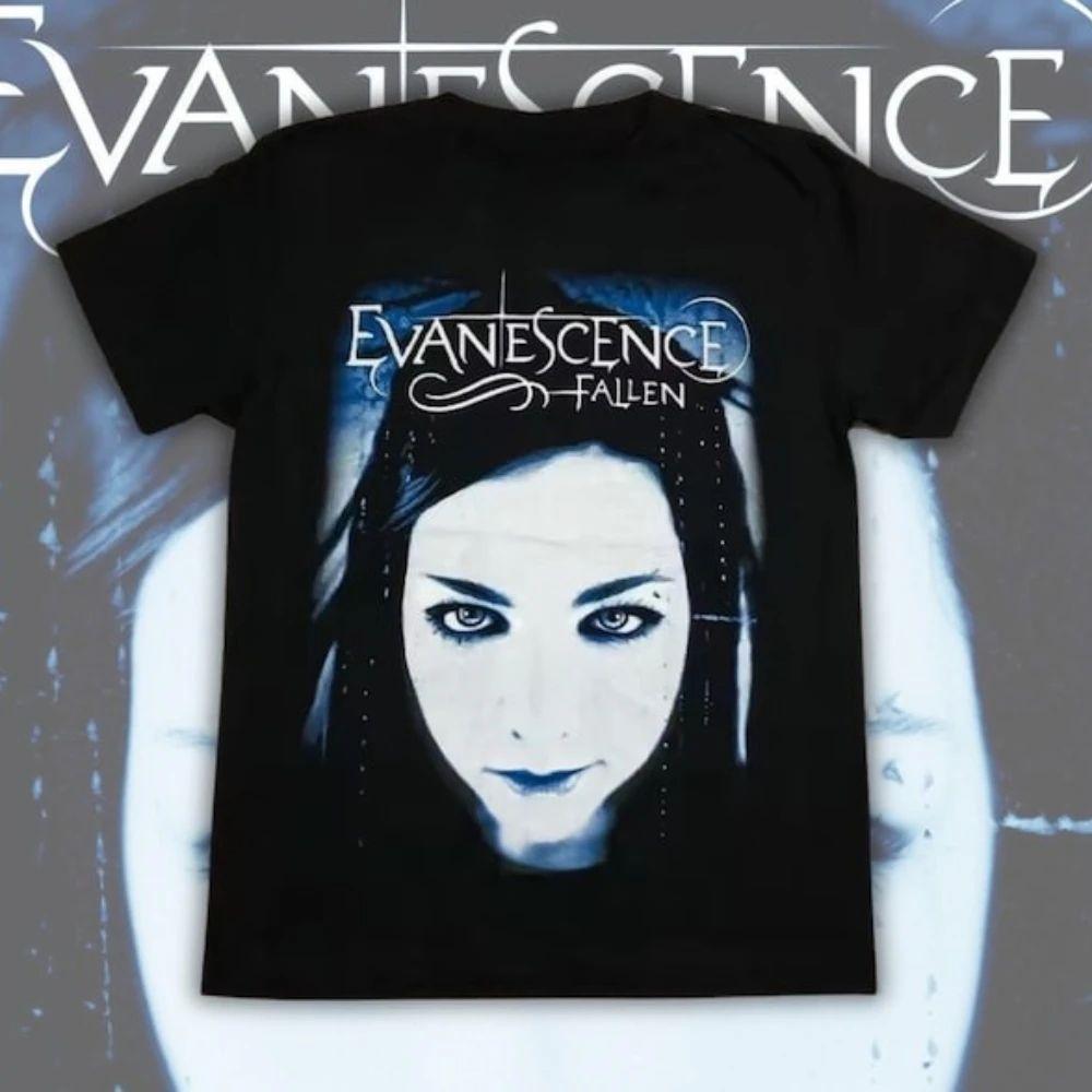 2026 Новый Evanescence Эми Ли Автограф Логотип Группы Графический Принт Футболка Унисекс Одежда Женская Мода Хлопок Повседневная Футболка Летний Топ