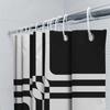 Black White Shower Curtain 3D Printed Waterproof Washable Decorative Bathtub Liner For Home Bathroom Accessories Large Size (180