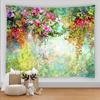3D Colorful Flower Tapestry Beach Wall Tapestry Psychedelic Home Living Room Background Wall Fabric Decorative Tapestry