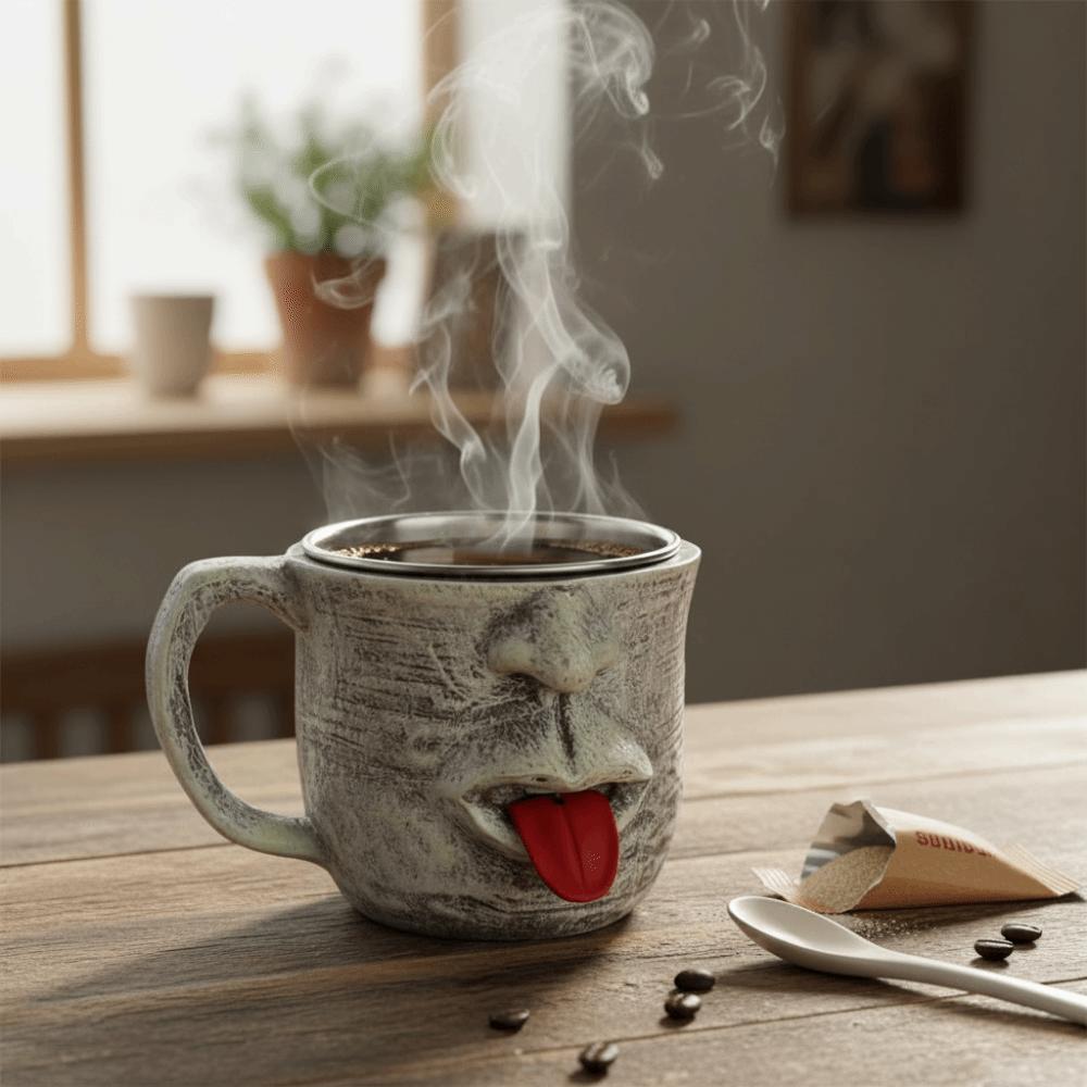 Anti Scalding Resin Handicrafts Mug Resin Shaking Tongue Coffee Cup Drinkware