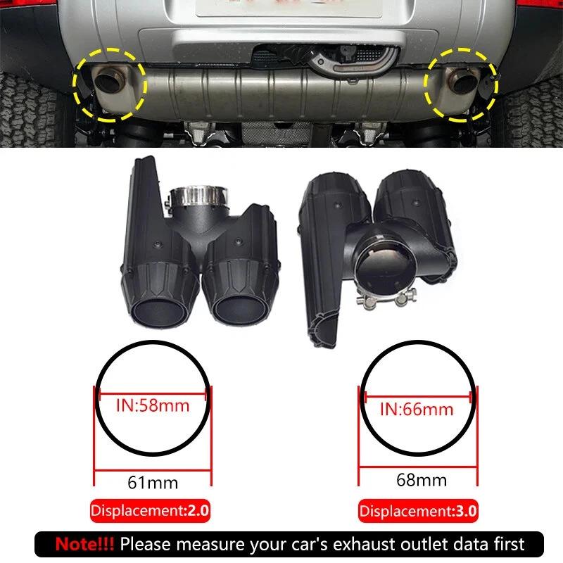 Square Exhaust Tailpipe for Land Rover Defender 90/110/130 (2020-2025)