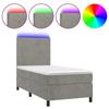 VidaXL Bed Slatted Base with LED Mattress, Upholstered Bed, Single Bed, Adult Bed for Interior Bedroom, 3135987