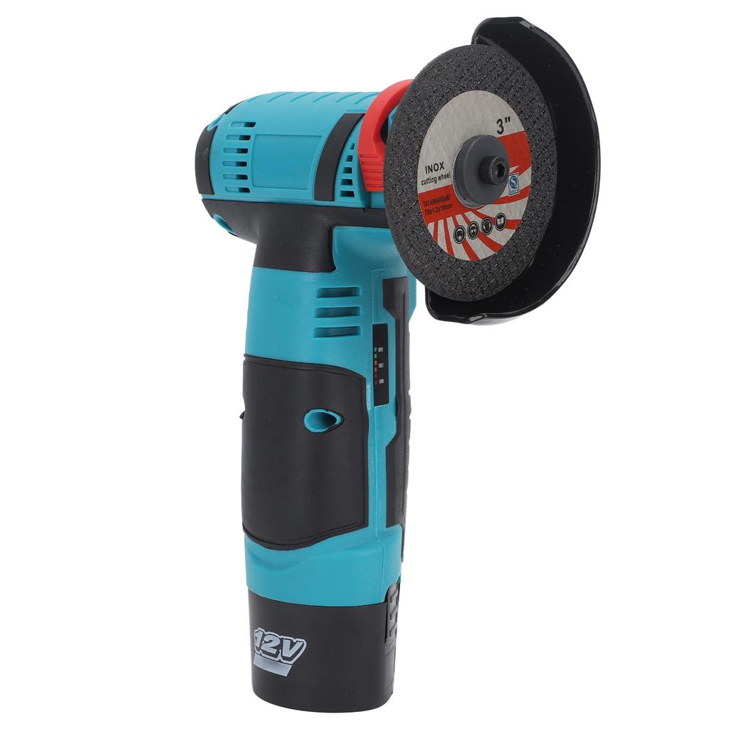 12V Brush Mini Angle Grinder 19500rpm Electric Grinding Tool Quiet Cordless Handheld Grinder for