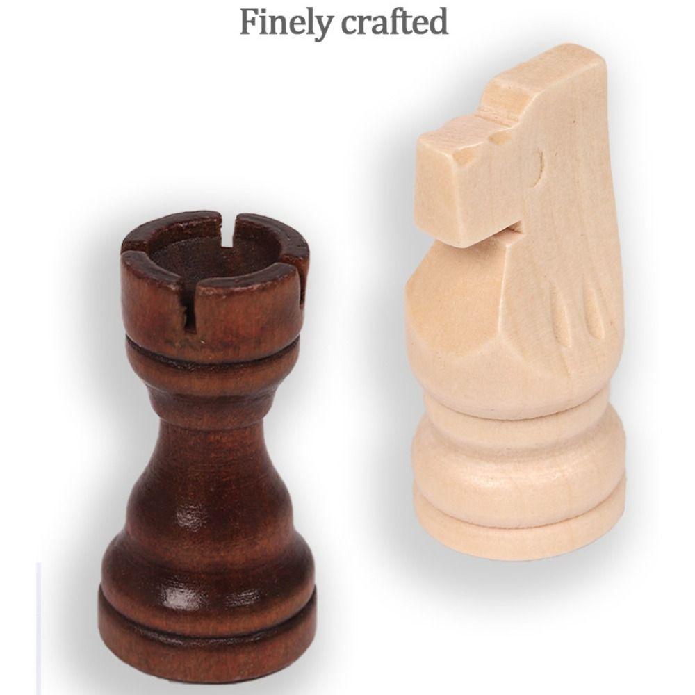 32 Pieses Деревянные шахматы Шахматные фигуры Только без доски Высота короля Шахматные спортивные деревянные шахматные фигуры