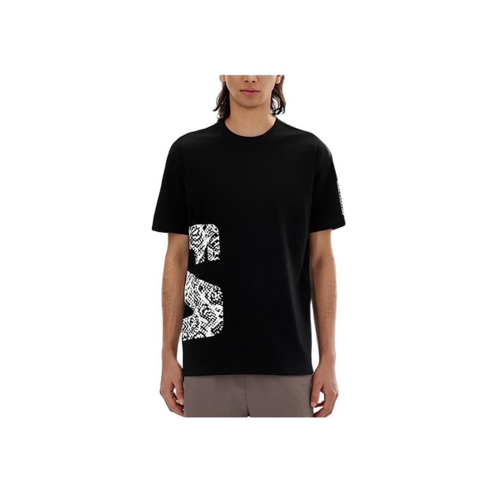 SALOMON Fashionable Versatile Breathable Short Sleeve T-Shirt Unisex Tops Deep-Black C26751