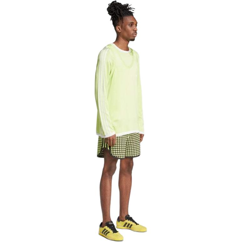 adidas Мужской жилет Originals X Wales Bonner Co-Branded SS24 Comfort с круглым вырезом и полосками по бокам, зеленый IZ1890