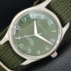 SWISS VINTAGE BENRUS HAND-WINDING MENS GREEN COLOR DIAL WATCH A500421-2 R151c-a500421