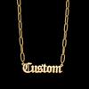 Atoztide Custom Name Necklace for Women Stainless Steel Jewelry Nameplate Choker Twisted Chain Personalized Birthday Gift