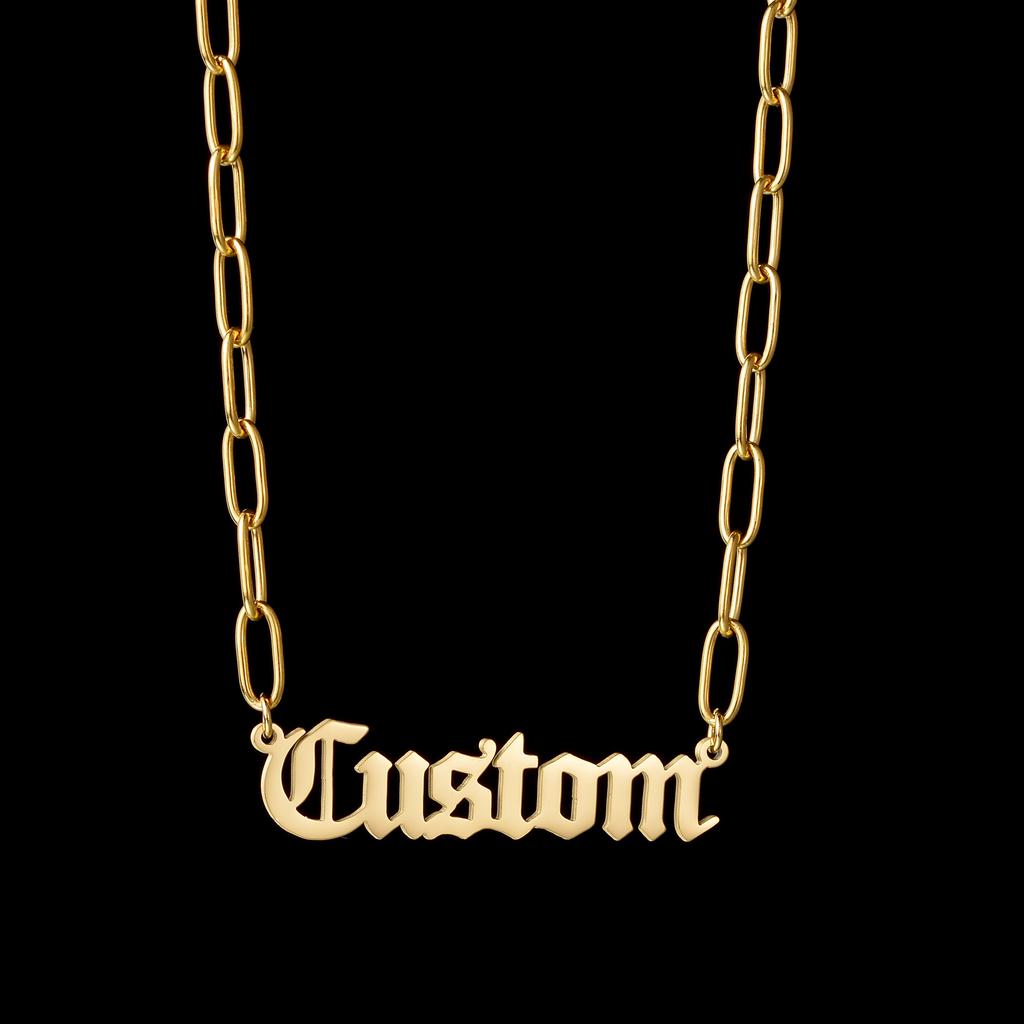 Atoztide Custom Name Necklace for Women Stainless Steel Jewelry Nameplate Choker Twisted Chain Personalized Birthday Gift