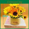 Helianthus Silk Annuus Flower Potted Plant For Home Office And Decor Photo