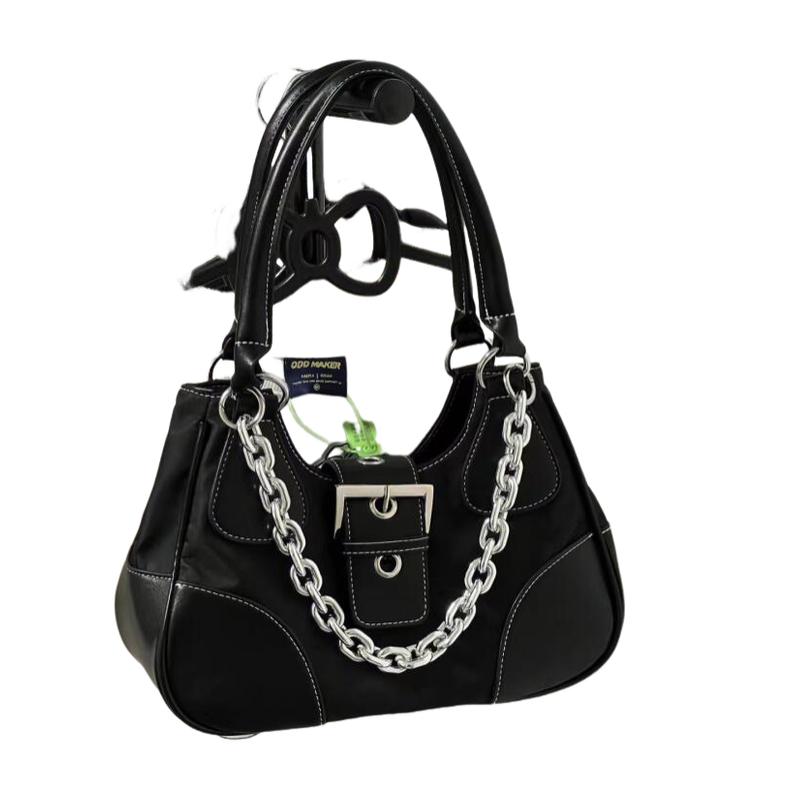 Новые модные женские сумки через плечо, милая крутая ретро-сумка с серебряной цепочкой, панельная корейская стильная продвинутая сумка для отдыха, универсальная сумка через плечо