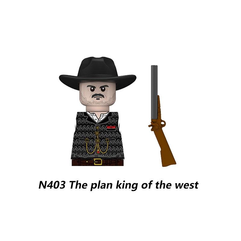 MOC Military Soviet US Soldier Figure Building Block Cavalry Pilot Western Cowboy Detective Weapon Sword Cloak Kid Toy Gift K148