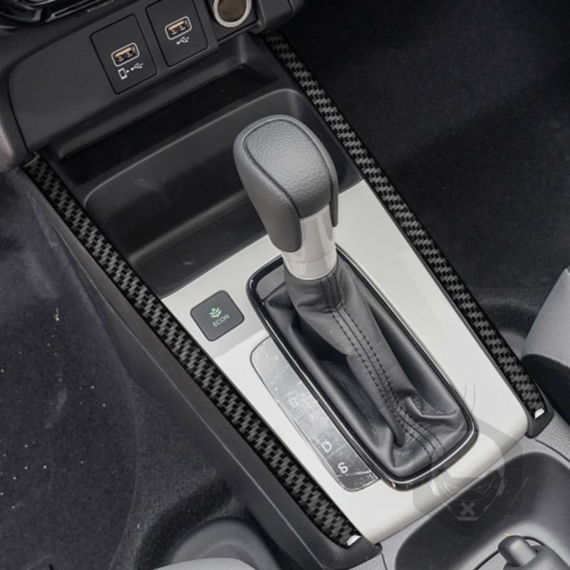 Real Carbon Fiber Car Accessories Gear Shift Strip Decorative Trim Cover Soft Sticker For Honda Fit /Jazz GR9  2024 2025