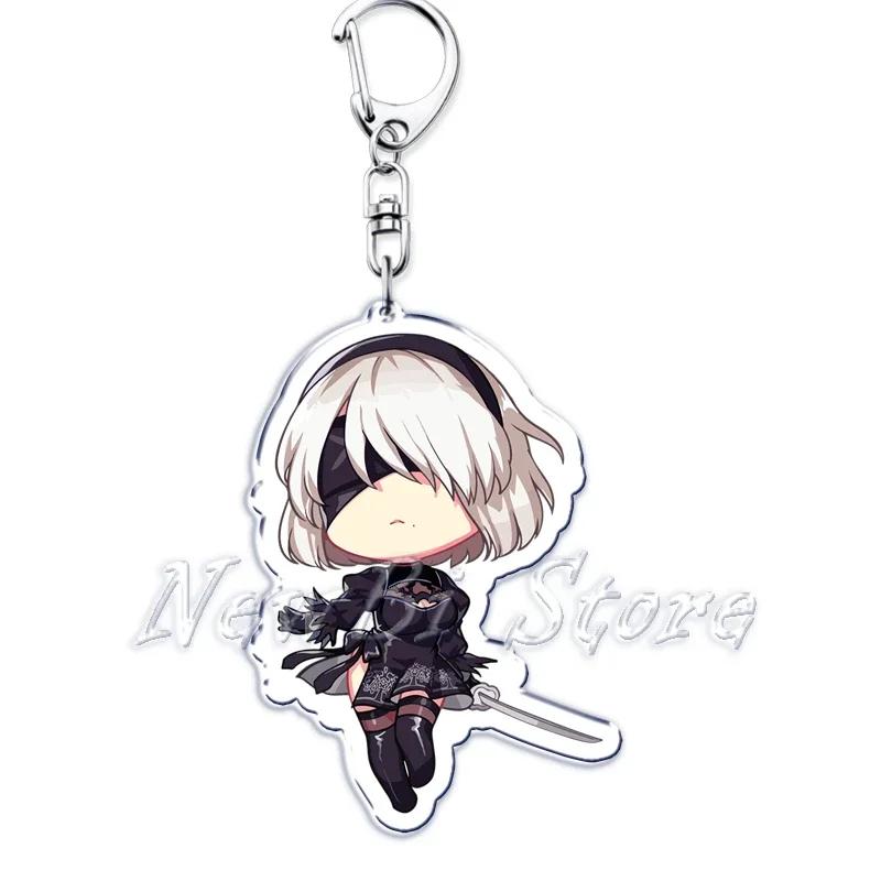 Новый Брелок-брелок для ключей Nier Waifu Girls для Женской Сумки Подвеска Аксессуары Automata Yorha 2b A2 Ключ от Машины Украшения Подарки для Друзей и Фанатов