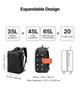 VEVOR Vacuum Travel Backpack, 65L, Expandable Vacuum Seal Compression Travel Backpack, with TSA-Approved Lock, Multiple Pockets Compartments