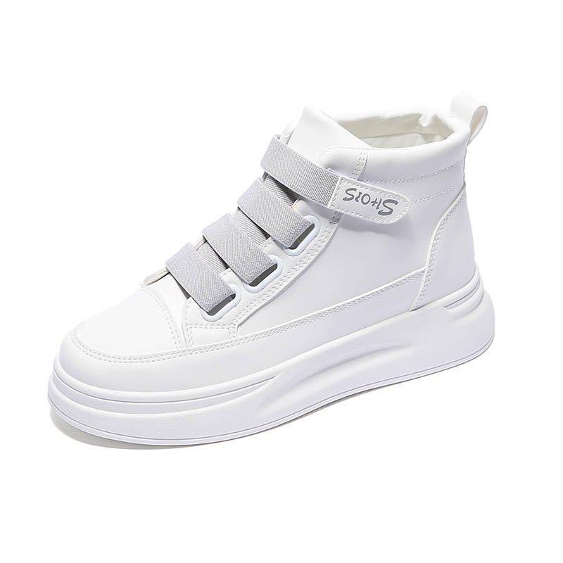 Модные женские кроссовки, повседневная обувь из искусственной кожи, плоская нескользящая женская спортивная обувь с высоким берцем, повседневная обувь для активного отдыха на открытом воздухе для женщин