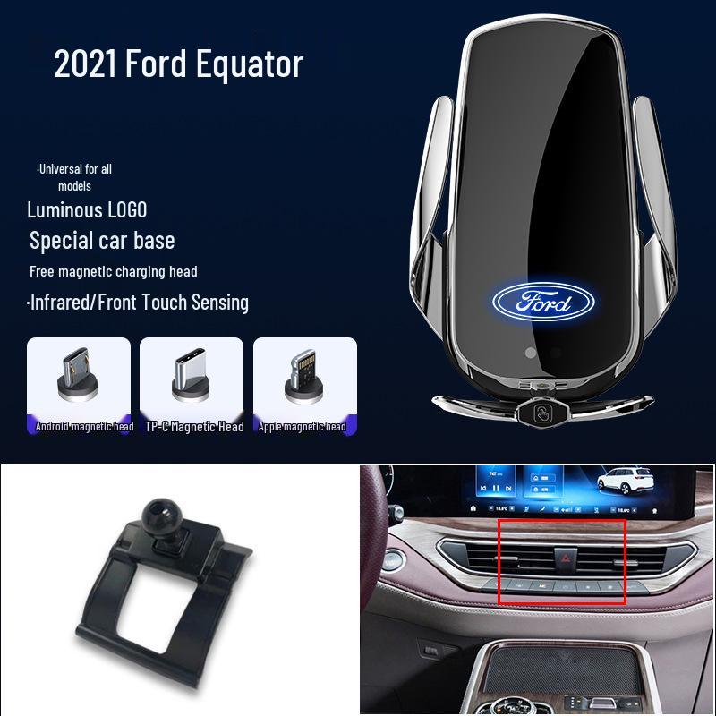 Магнитный беспроводной держатель для телефона с быстрой зарядкой для Ford Focus/Mondeo/Fiesta