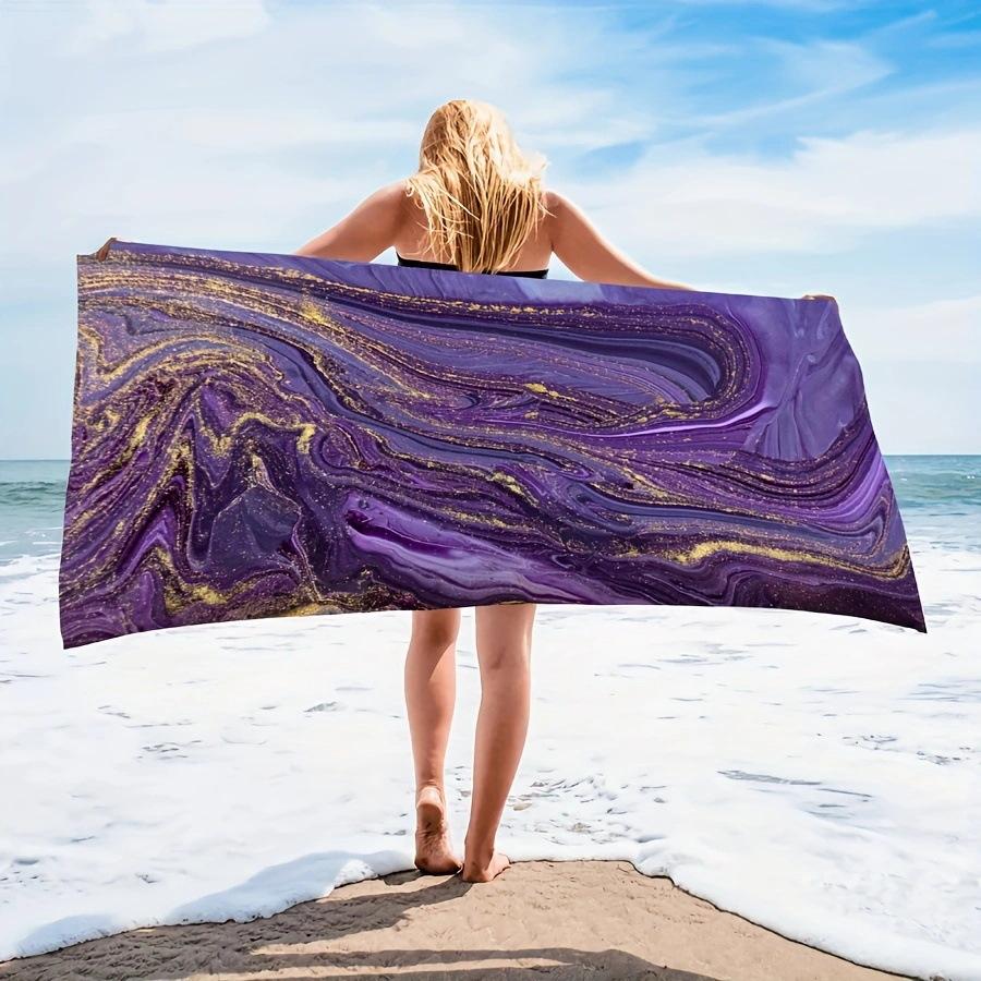 Exotic Floral Print Soft Microfiber Large Towel Water Absorbent For Beach Surf Use