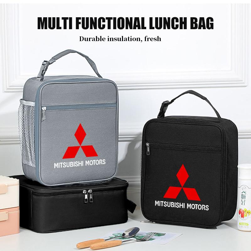 cxdjmy1 Car Styling Insulated Lunch Bag Insulation Bento Pack Foil Rice Bag Meal Pack For Mitsubishi Outlander Lancer Cross Colt Xpander