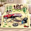 Cartoon Mole blanket Flannel Blanket Soft Cozy Plush Throw for Sofa Bed Lightweight Home Decoration Outdoor camping