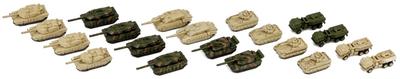Серия MI Мировой Современный Танковый Набор 1 с 2 Металлическими Танками Merkava Модель MI09SP Pit-Road 1/700 Mk.II (Пластиковый комплект)