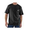 Carhartt K87 Short Sleeve Pocket Black T-Shirt, (Small, Black) [Used]
