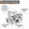 12-804 & 12-803 Upgrade Adjustable Fuel Pressure Regulator, w/ Gauge Replacement for Holley & Edelbrock carburetors